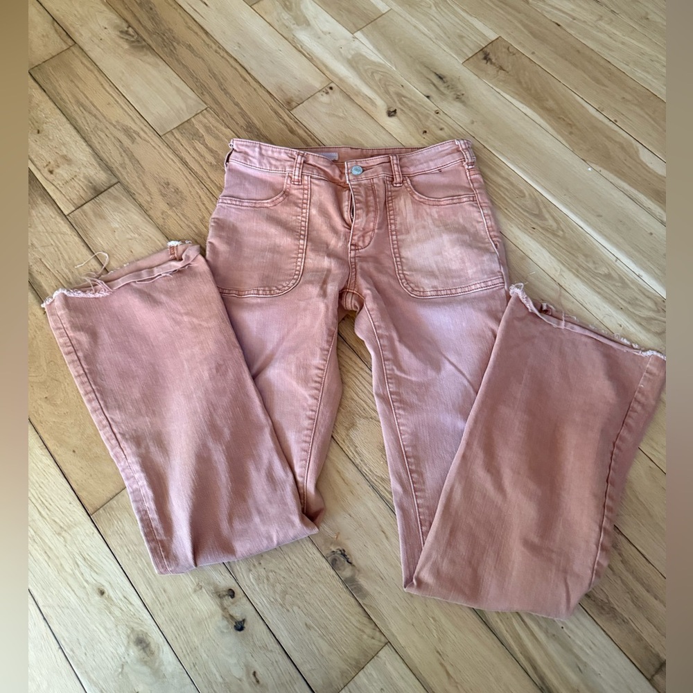 Pilcro Straight Leg Jeans in Dusty Rose